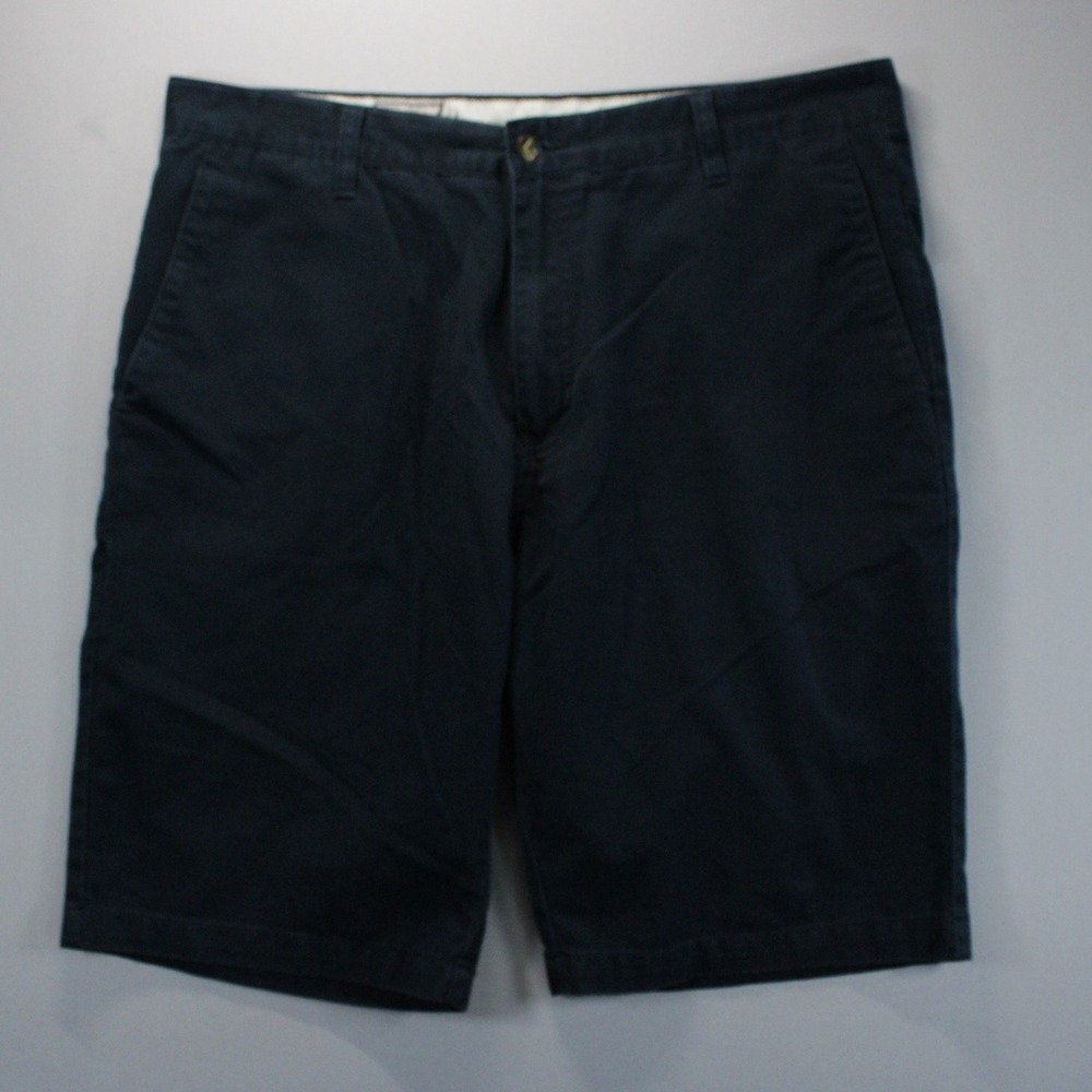 Volcom Mens Navy Blue Chino Y2K Skater Surfer Boarding Shorts Size 36 Casual